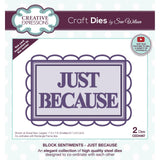 Creative expressions • craft die block sentiments just because