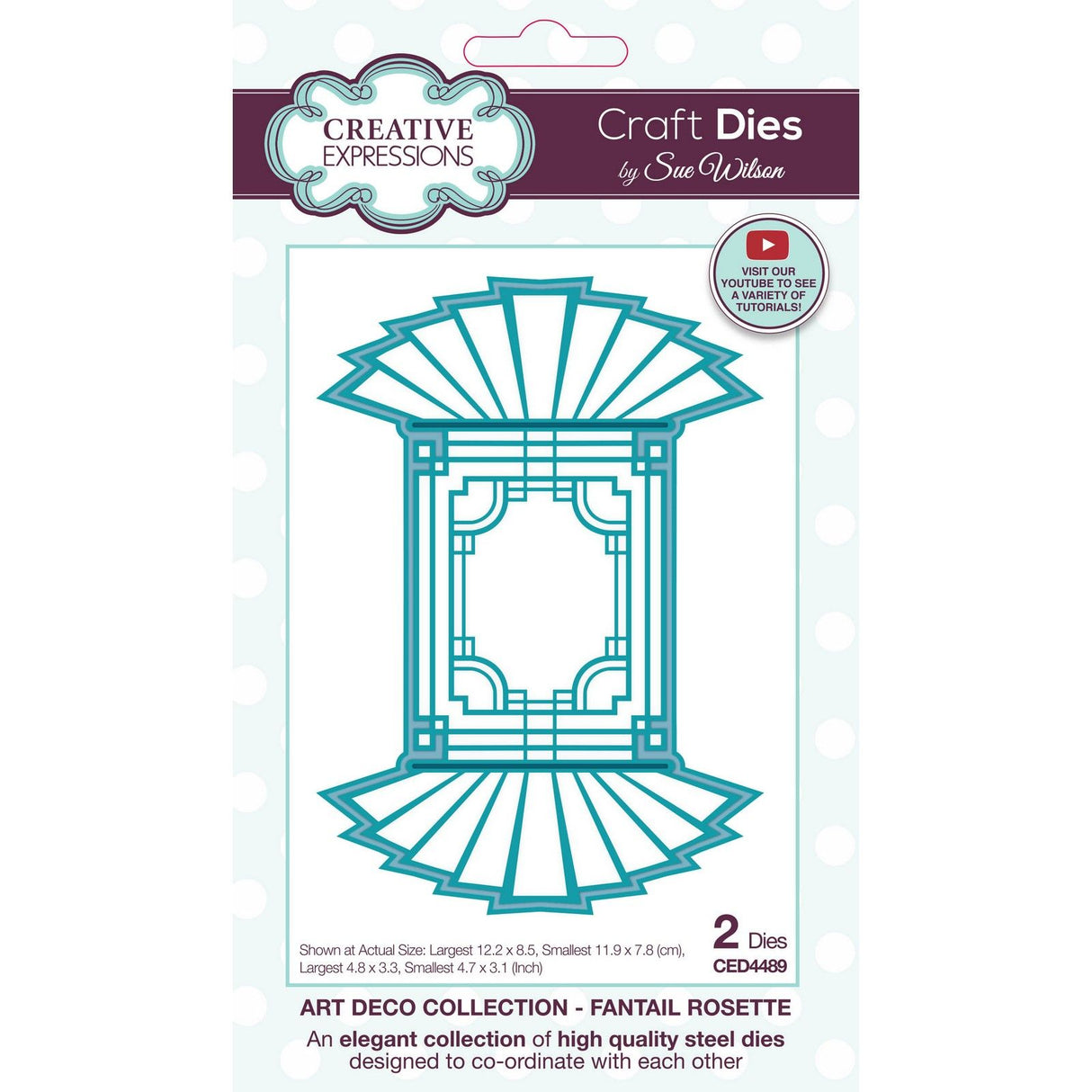 Creative expressions • sue wilson art deco craft die fantail rosette