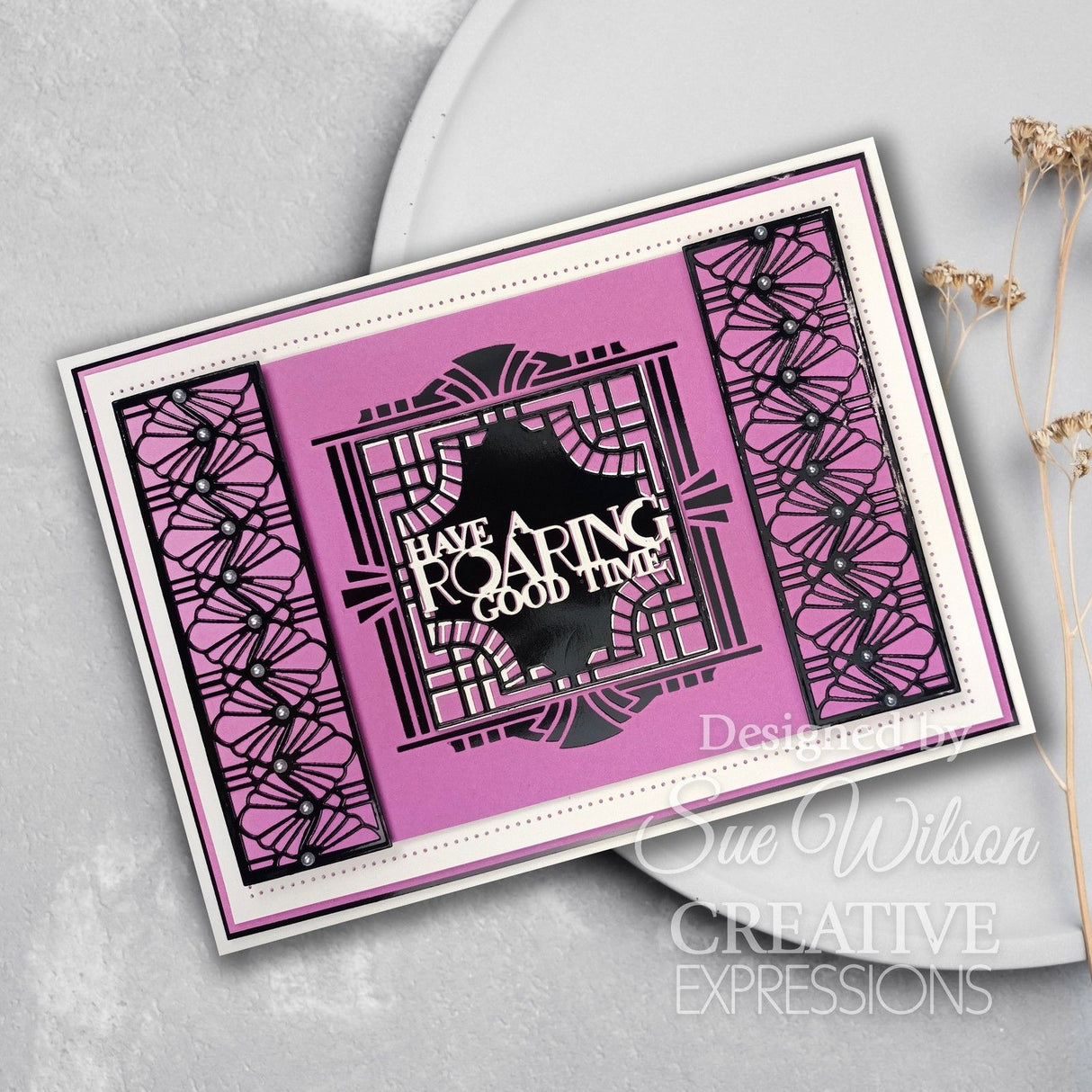 Creative expressions • sue wilson art deco craft die fantail rosette