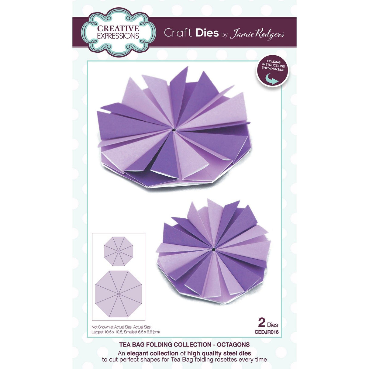 Creative expressions • craft die tea bag folding octagons