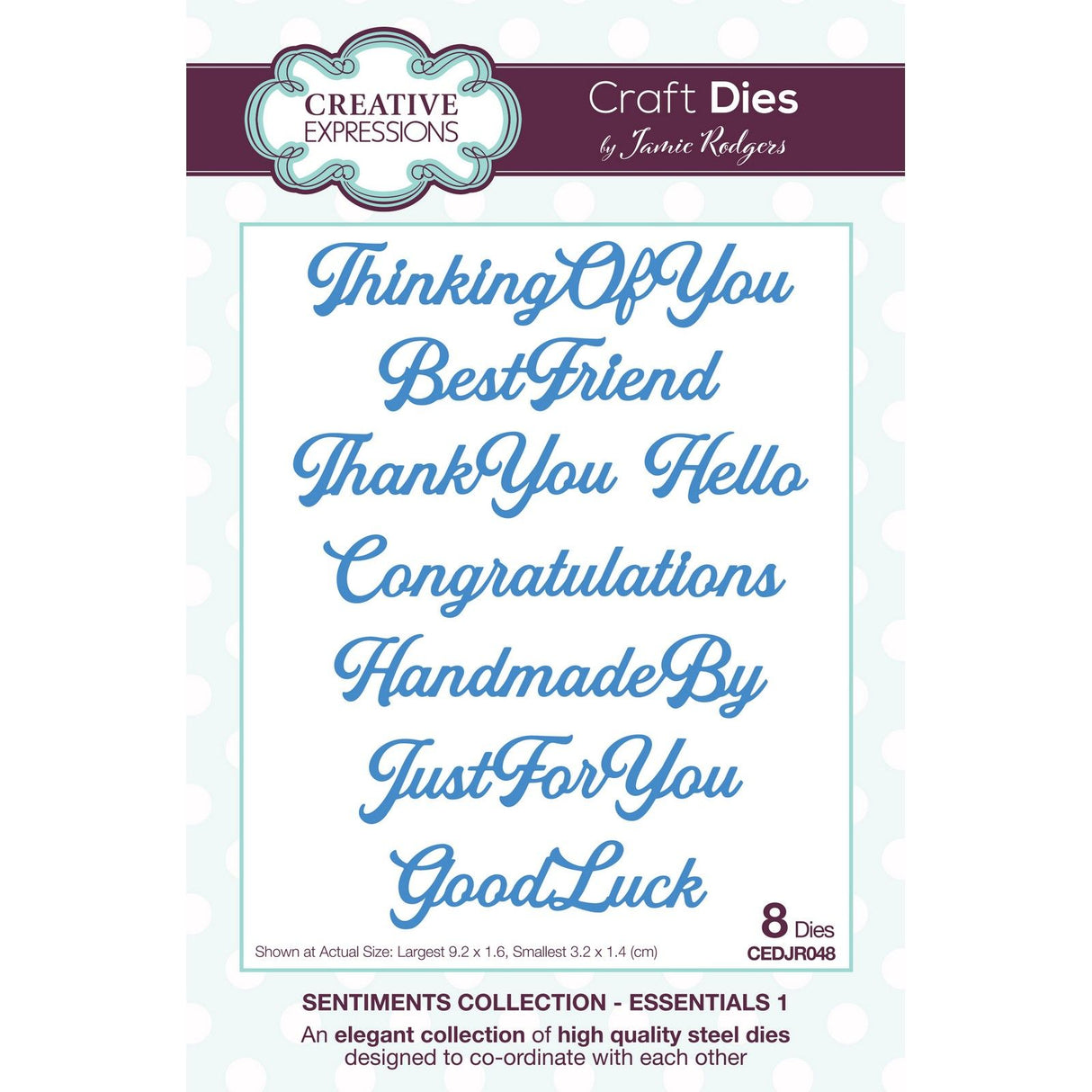 Creative expressions • sentiments craft die essentials 1
