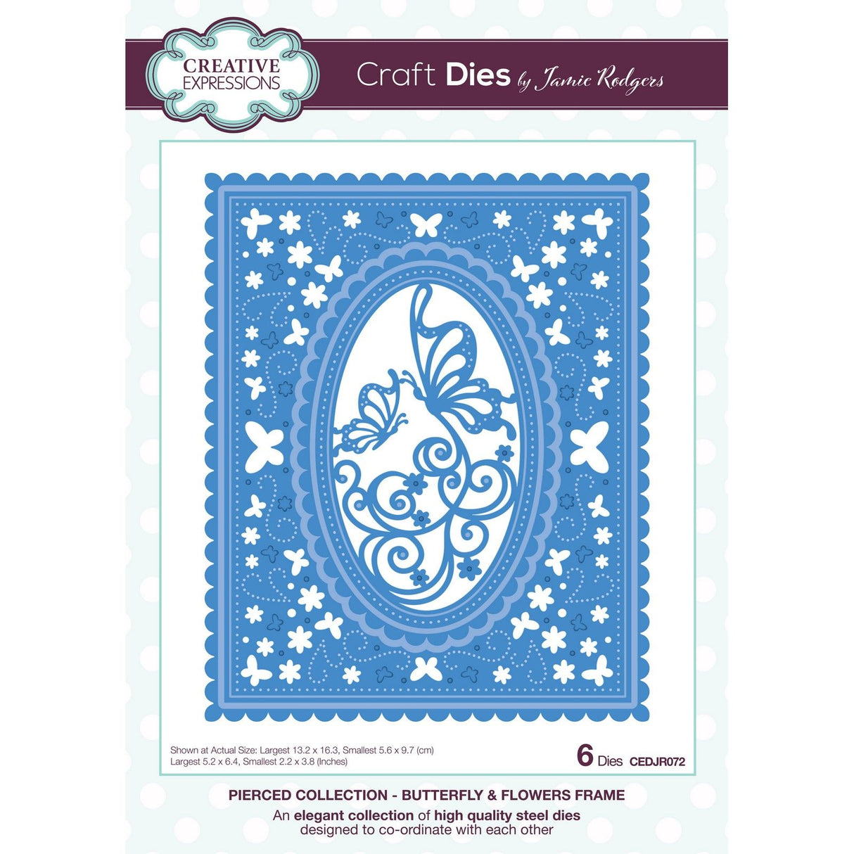 Creative expressions • snijmal butterfly flowers frame