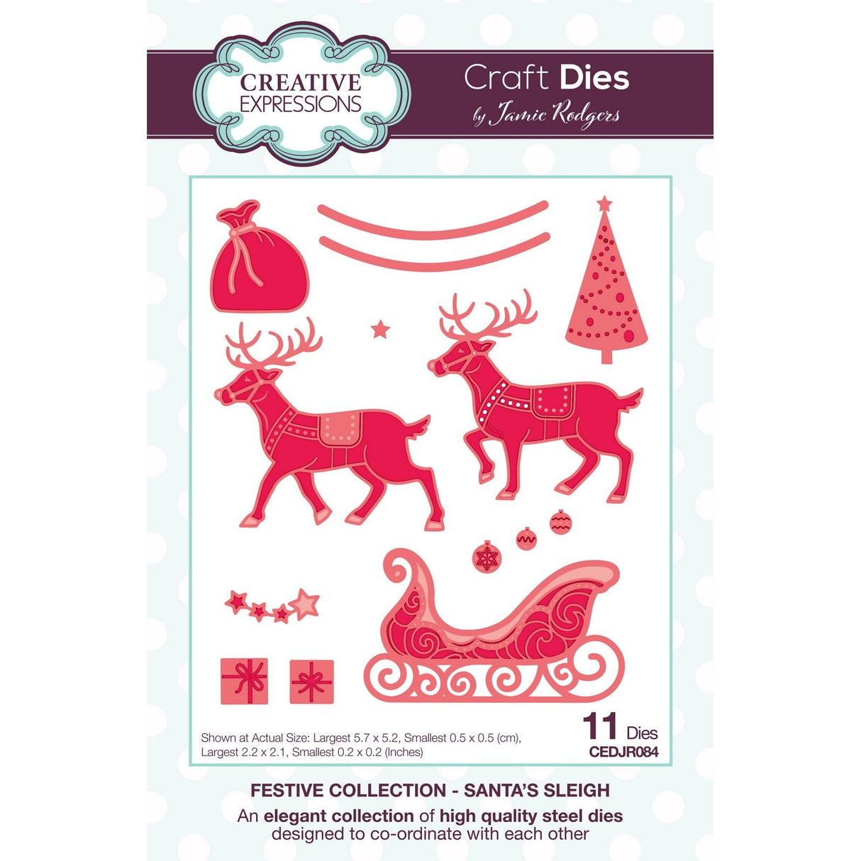 Creative expressions • craft die santa's sleigh
