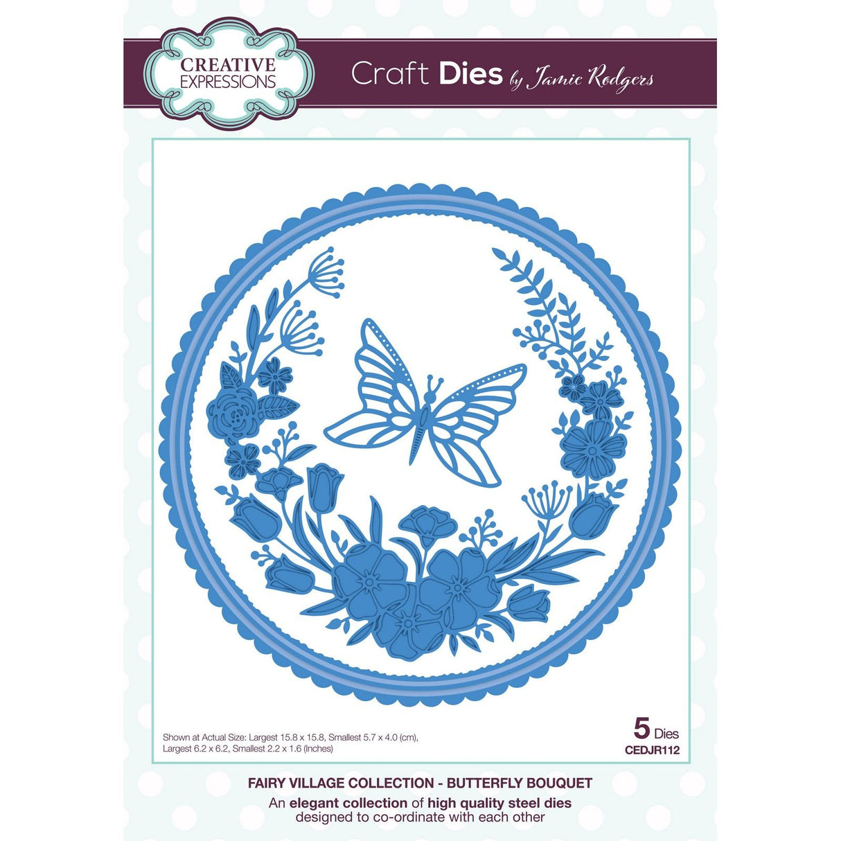 Creative expressions • fairy village craft die butterfly bouquet