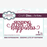 Creative expressions • mini sentiments craft die sending lots of happiness