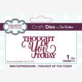 Creative expressions • mini sentiments craft die thought of you today