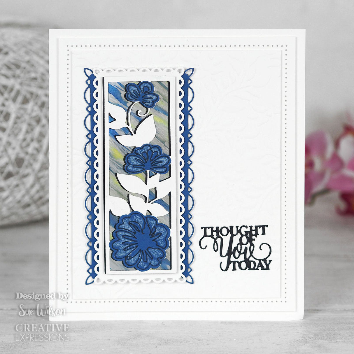 Creative expressions • mini sentiments craft die thought of you today