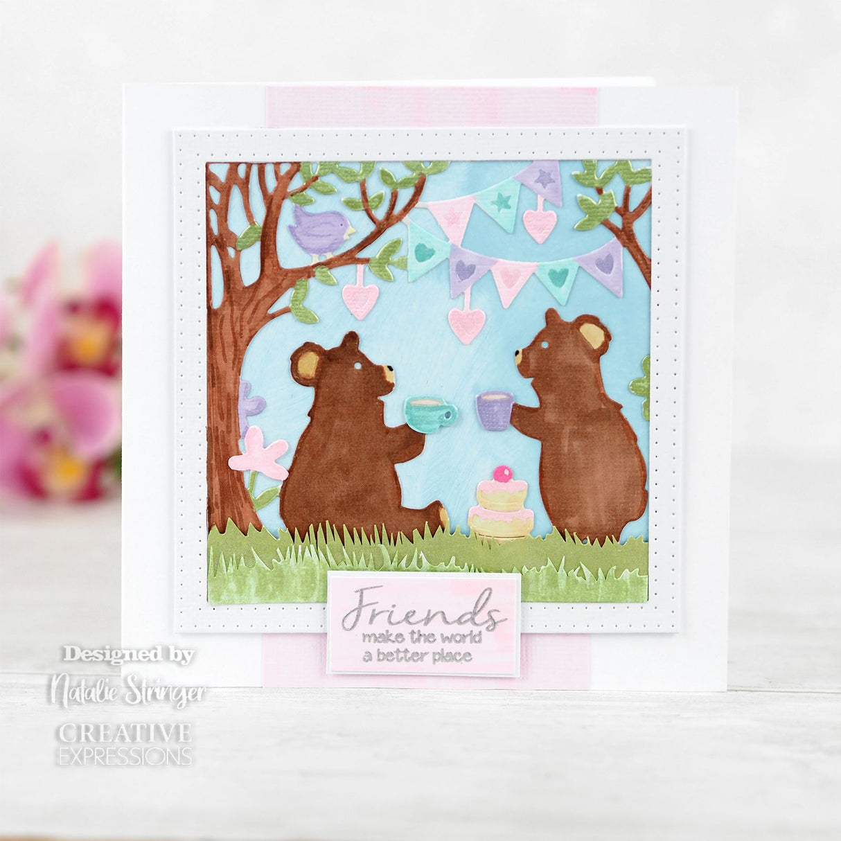 Creative expressions • paper panda snijmal teddyberen piknick