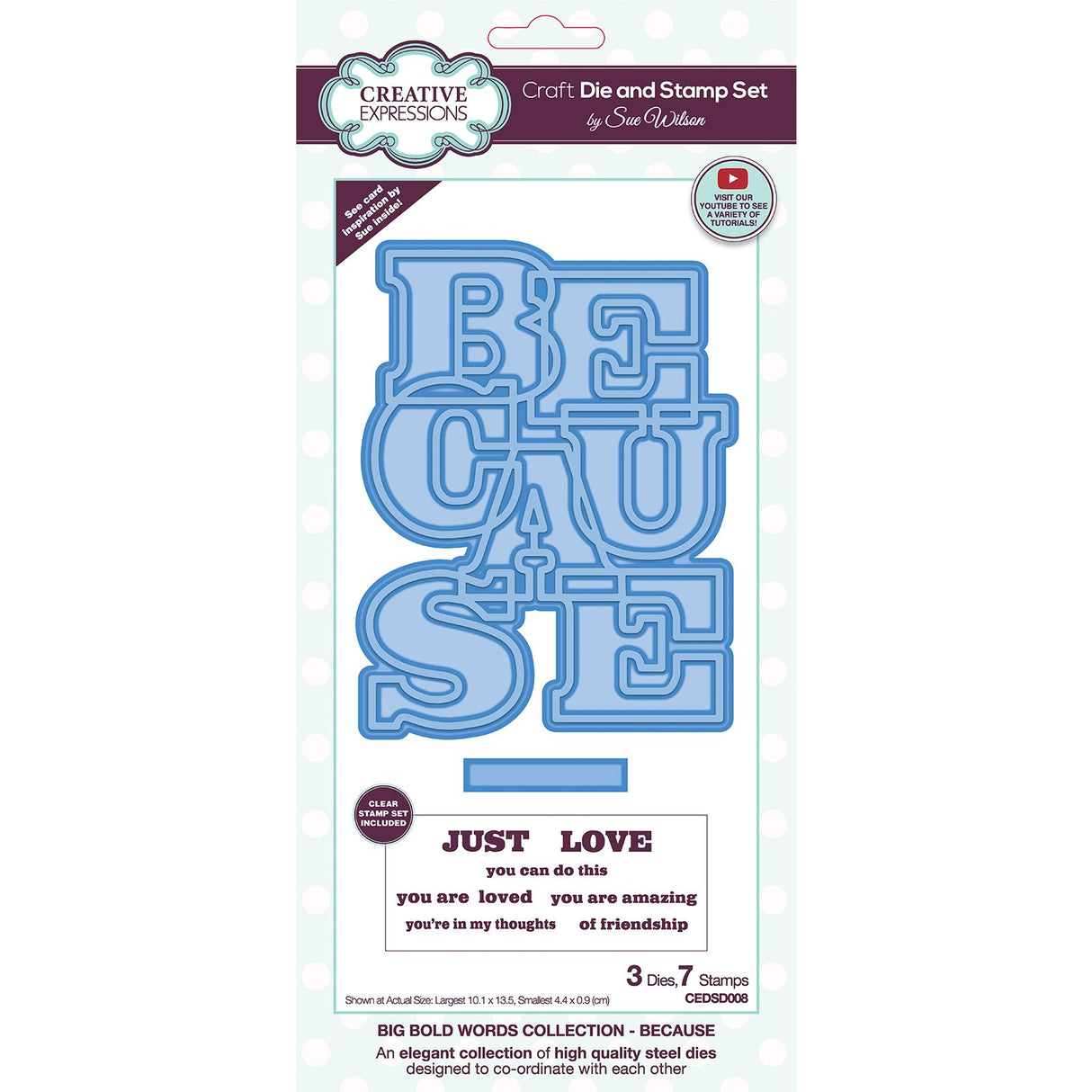 Creative expressions • snijmal stempel set big bold words because