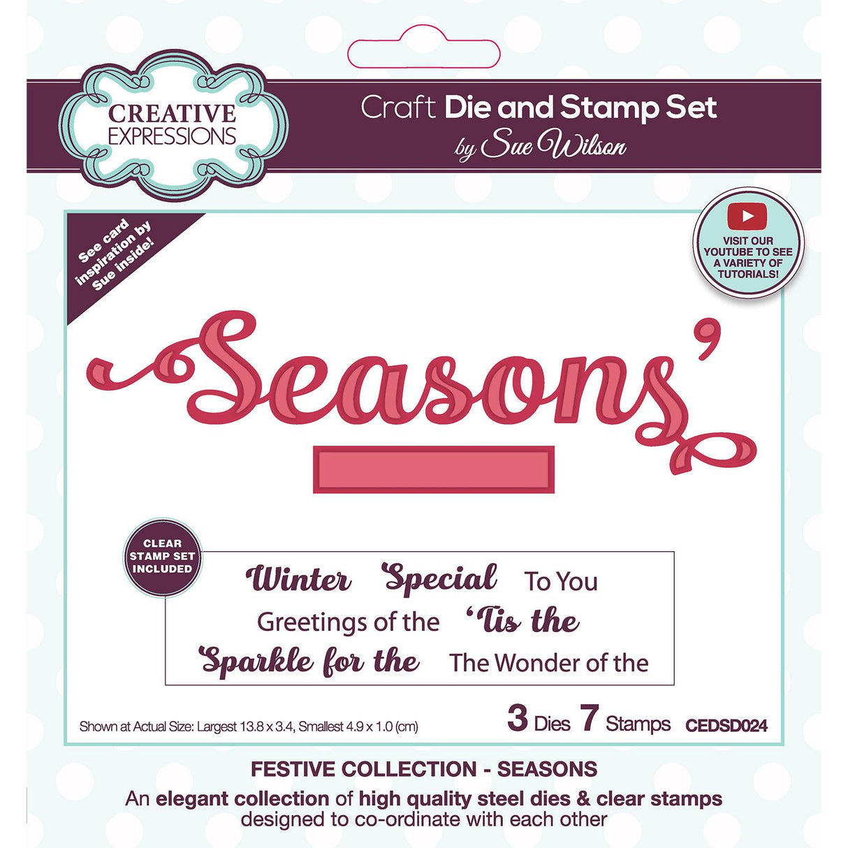 Creative expressions • sue wilson snijmal stempel set seasons