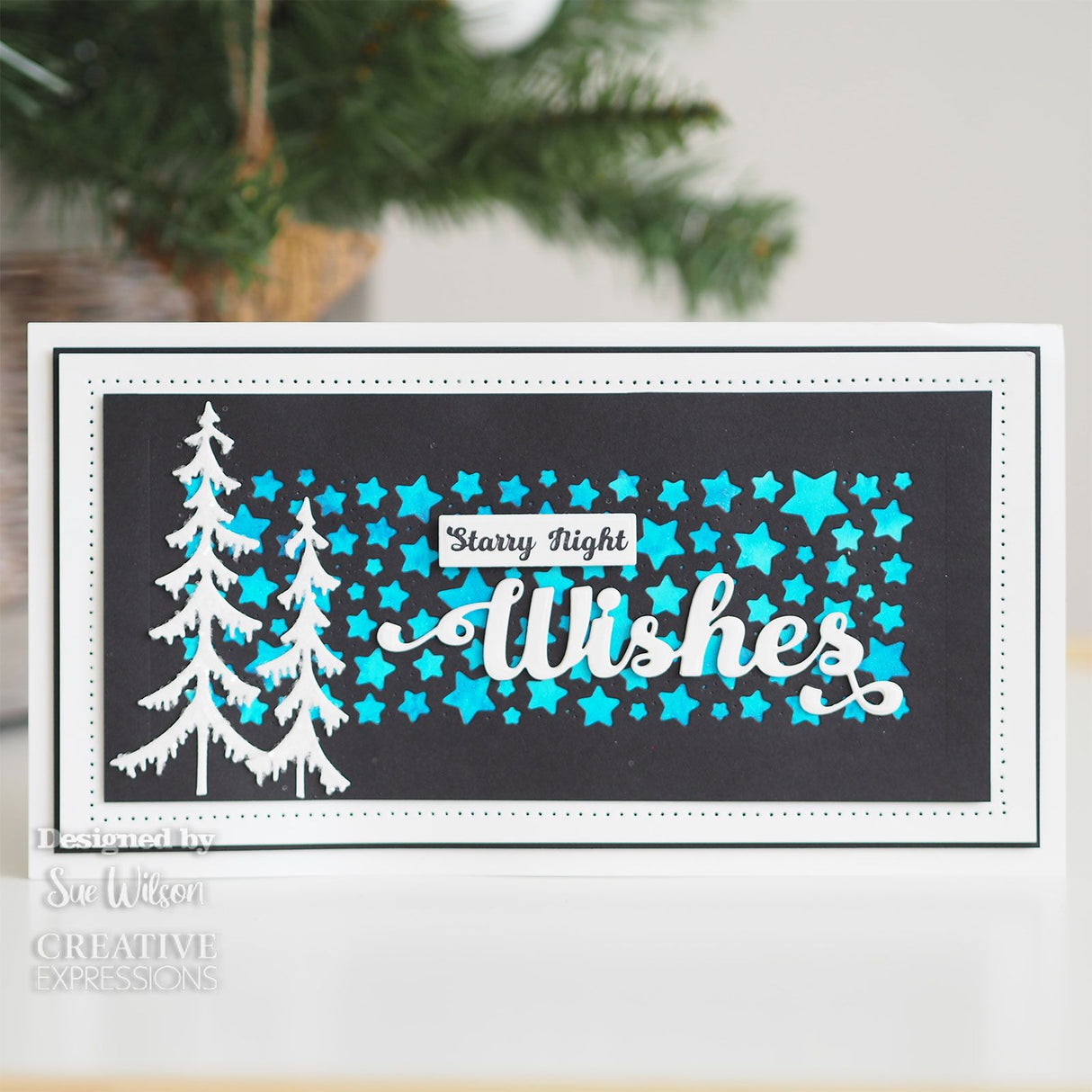 Creative expressions • sue wilson snijmal stempel set wishes