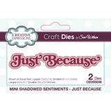 Creative expressions • mini shadowed sentiments craft die just because