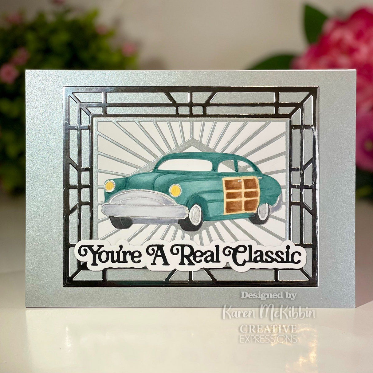 Creative expressions • mini shadowed sentiments craft die you're a real classic