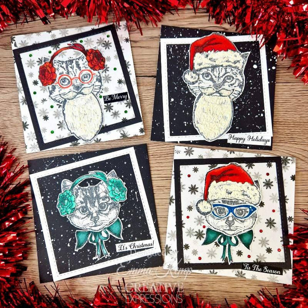 Creative expressions • clear stempels kitty christmas