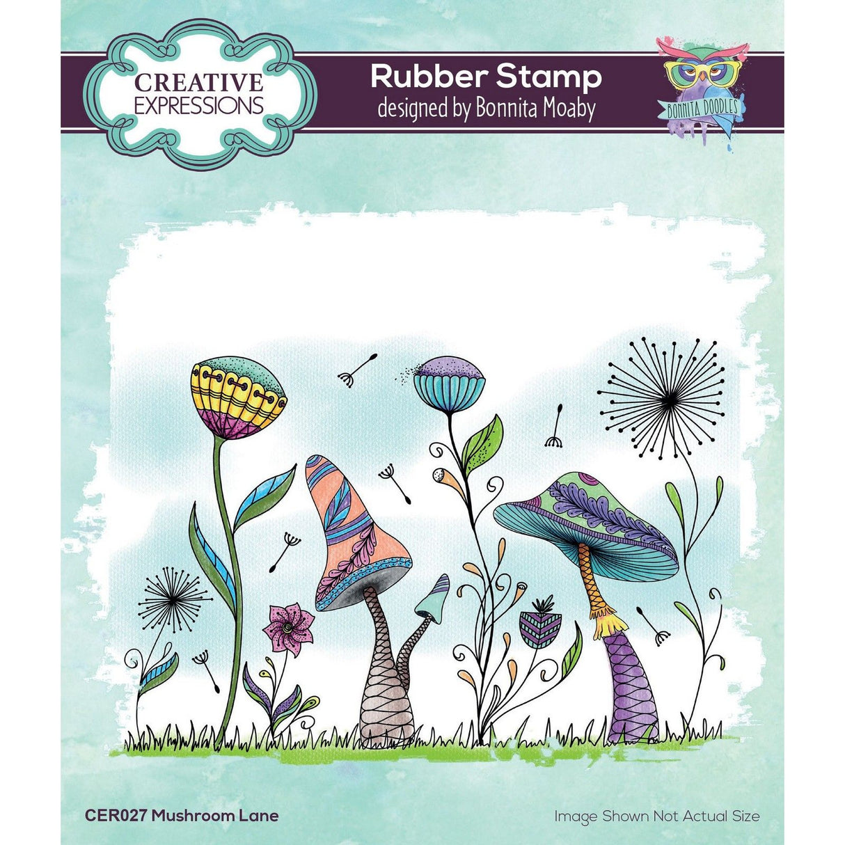 Creative expressions • rubber stamp mushroom lane 14,99x10,16cm