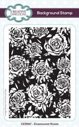 Creative expressions • enamoured roses pre-cut rubber stamp