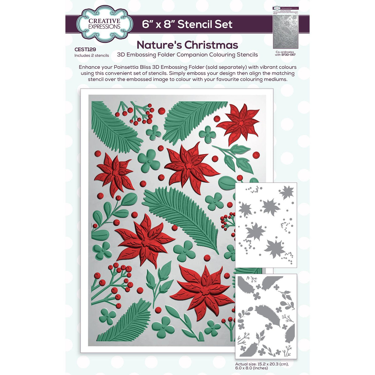 Creative expressions • companion colouring sjabloon nature's christmas