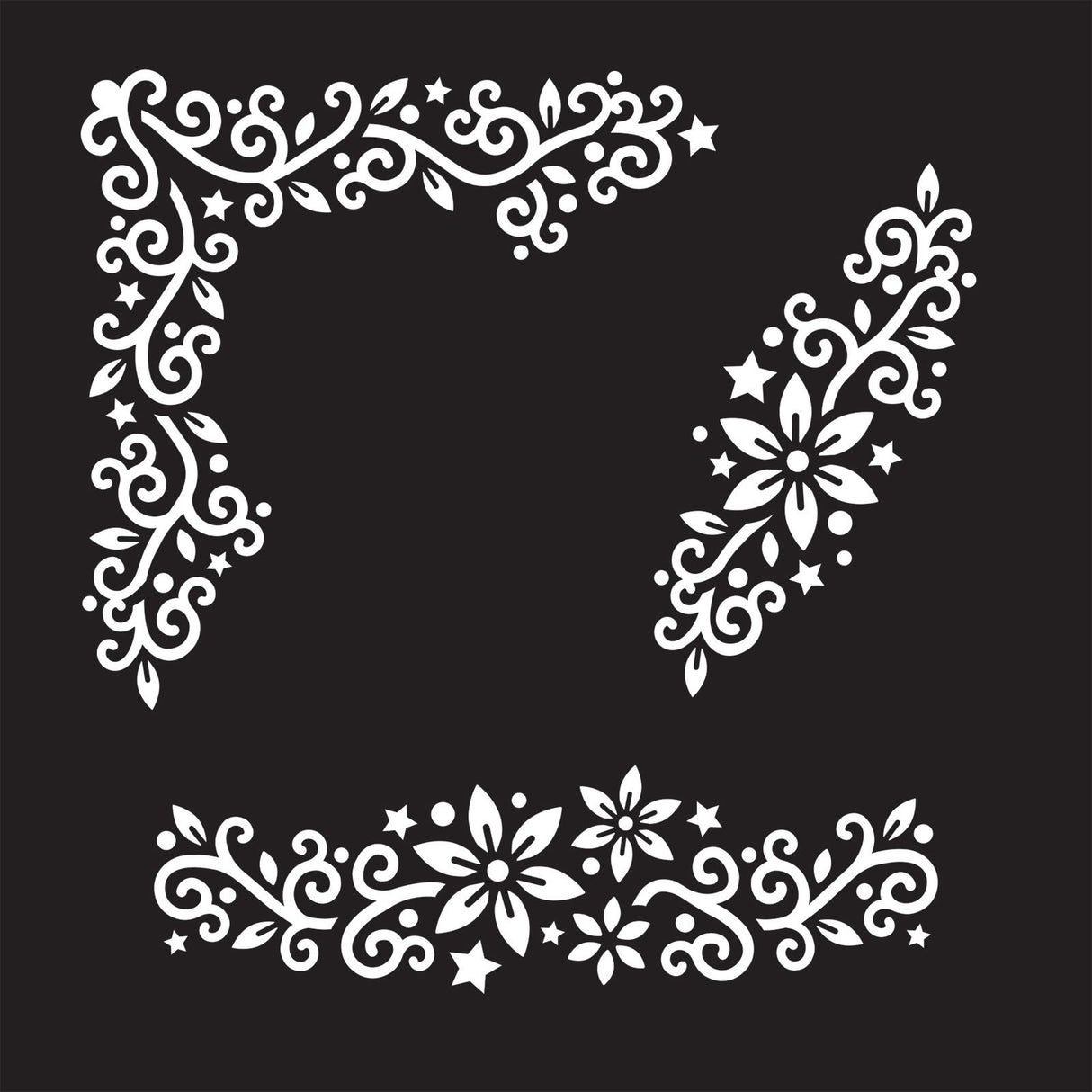 Creative expressions • stencil starflower borders