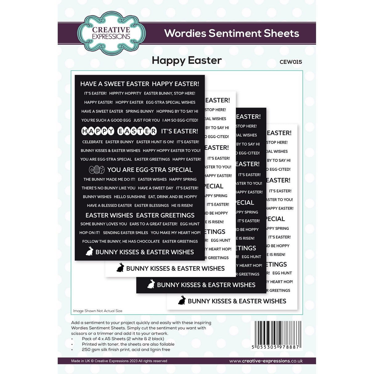 Creative expressions • wordies sentiment sheets happy easter