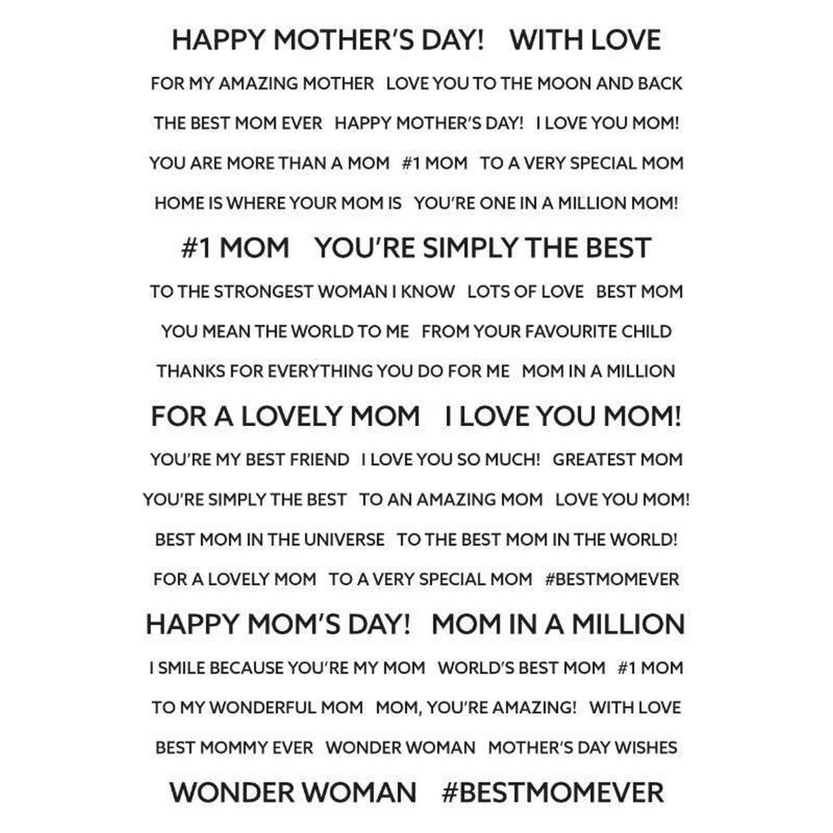 Creative expressions • wordies sentiment sheets best mom