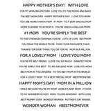 Creative expressions • wordies sentiment sheets best mom