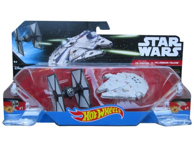 Mattel Star Wars Hotwheels Tie Fighte + Millennium Falcon Spaceship
