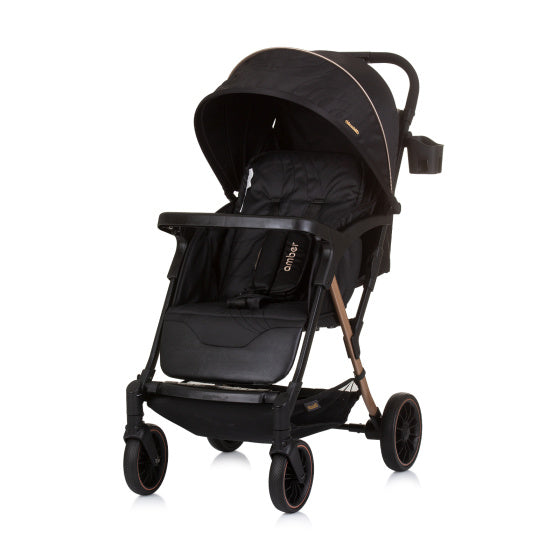 Chipolino Amber pliable buggy avec couvercle de pied obsidien noir