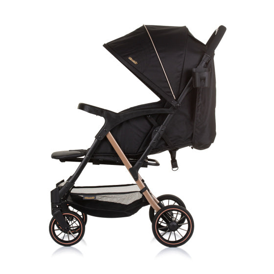 Chipolino Amber pliable buggy avec couvercle de pied obsidien noir