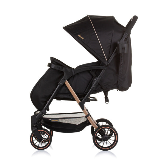 Chipolino Amber pliable buggy avec couvercle de pied obsidien noir