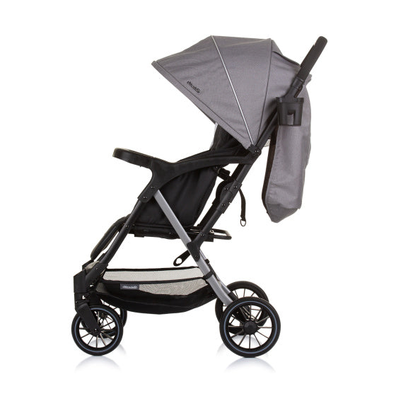 Chipolino bärnsten vikbar buggy med fotskydd granit grå svart