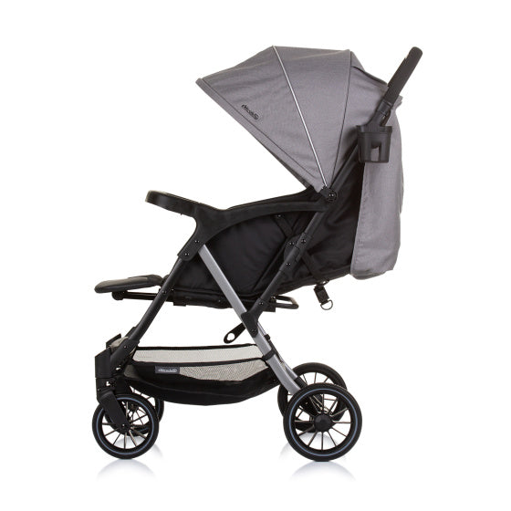 Chipolino bärnsten vikbar buggy med fotskydd granit grå svart