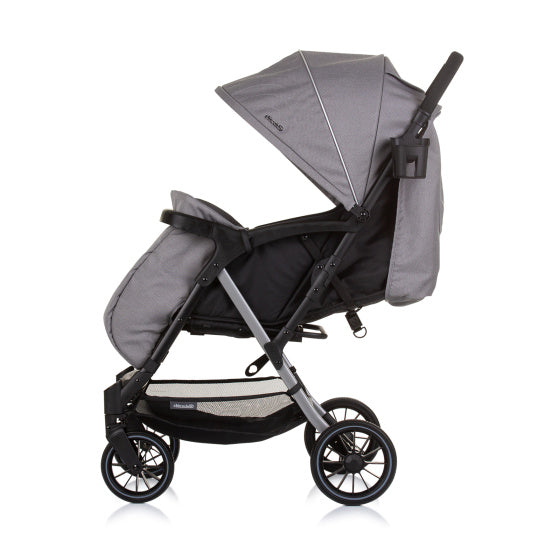 Chipolino bärnsten vikbar buggy med fotskydd granit grå svart