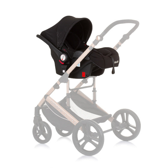 Asiento para automóvil de Chipolino Amore con adaptadores 40-85 CM Group 0+ Obsidian Black