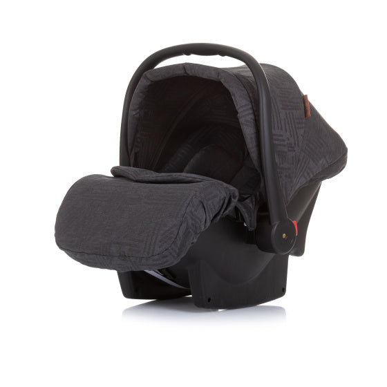Asiento de automóvil de Chipolino Aspen con adaptadores 40-85 cm Group 0+ Ebony