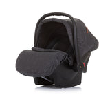 Asiento de automóvil de Chipolino Aspen con adaptadores 40-85 cm Group 0+ Ebony