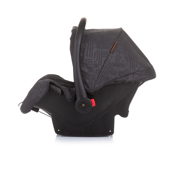 Asiento de automóvil de Chipolino Aspen con adaptadores 40-85 cm Group 0+ Ebony