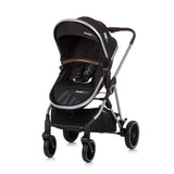 Chipolino Aura fallable 3-in-1 PRAM mat Diaper Sak obsidian Schwaarz Sëlwer