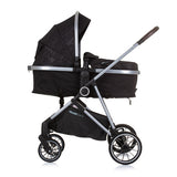 Chipolino Aura fallable 3-in-1 PRAM mat Diaper Sak obsidian Schwaarz Sëlwer