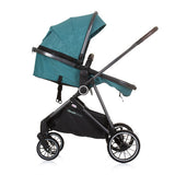 Pramma 3 in 1 pieghevole aura di chipolino con sacca pannolino acqua di acqua nera