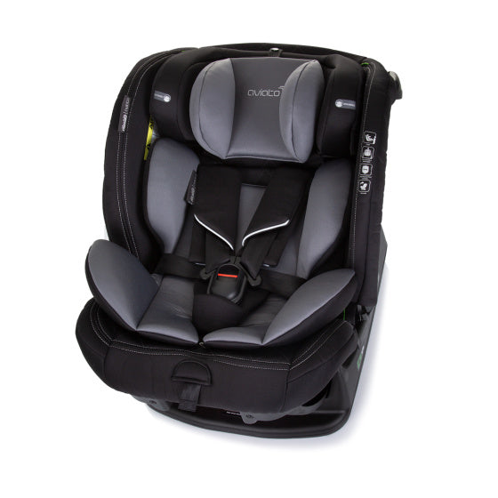 Sedačka autosedačky Chipolino Aviato I-Size 40-150 cm Skupina 0+, 1, 2 a 3 Granite Grey Black