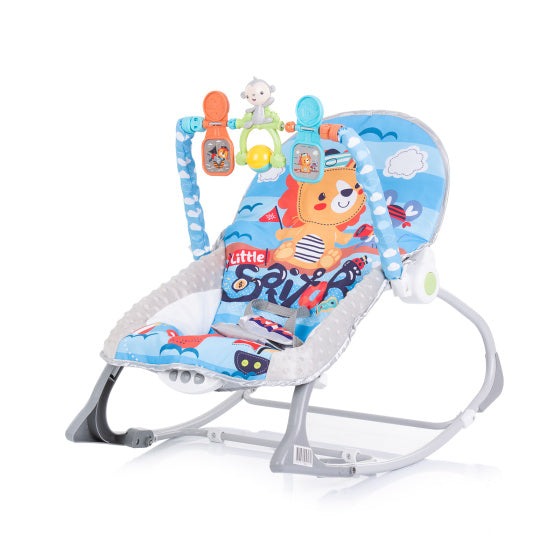 Chipolino baby spa rocking chair with music and calming vibrations blue gray