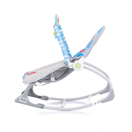 Chipolino baby spa rocking chair with music and calming vibrations blue gray
