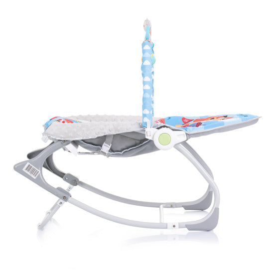 Chipolino baby spa rocking chair with music and calming vibrations blue gray
