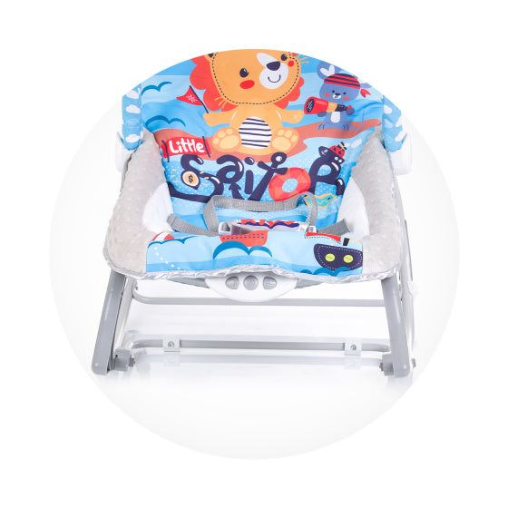 Chipolino baby spa rocking chair with music and calming vibrations blue gray