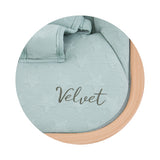 Sedia a dondolo pieghevole in velluto chipolino con mobile aloe legno mintgroen beige