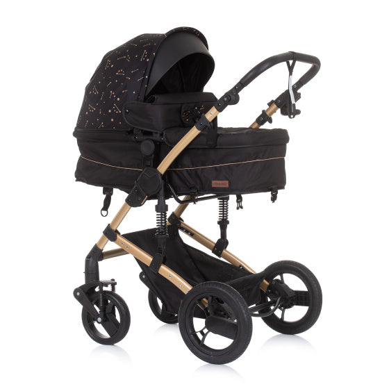 Chipolino Camea foldable pram 3-in-1 with diaper bag Ebony Brown