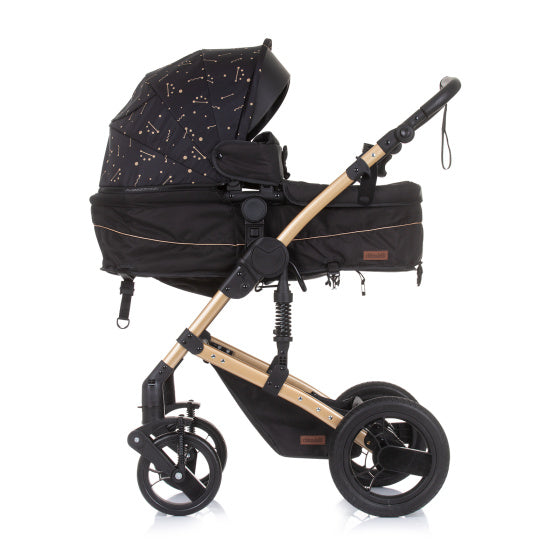 Chipolino Camea foldable pram 3-in-1 with diaper bag Ebony Brown