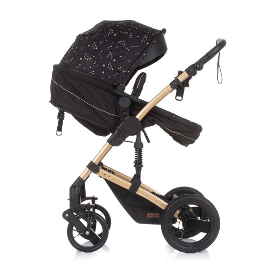 Chipolino Camea foldable pram 3-in-1 with diaper bag Ebony Brown