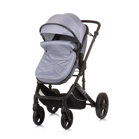 Chipolino amore zložljivo 3-in-1 voziček s plenično vrečko pepel siva