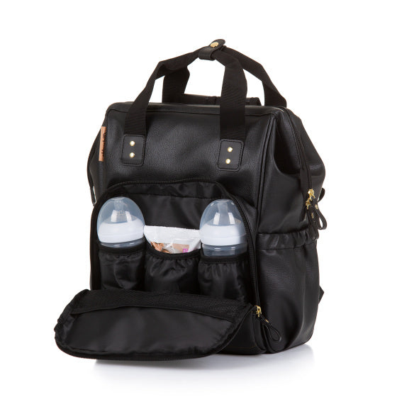 Chipolino ryggsekk bleie pose med versjon mat skinn svart